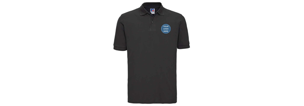 Add Your Logo Here Polo Shirts Russell