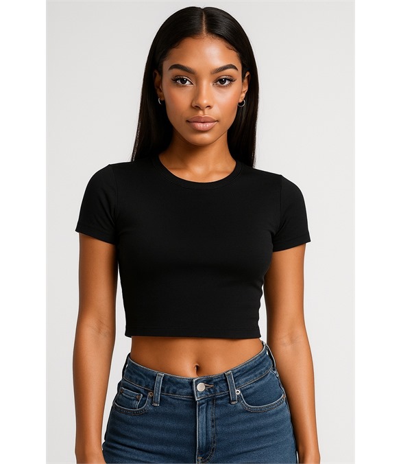 Casual Combed 220 Ladies Cropped Baby T