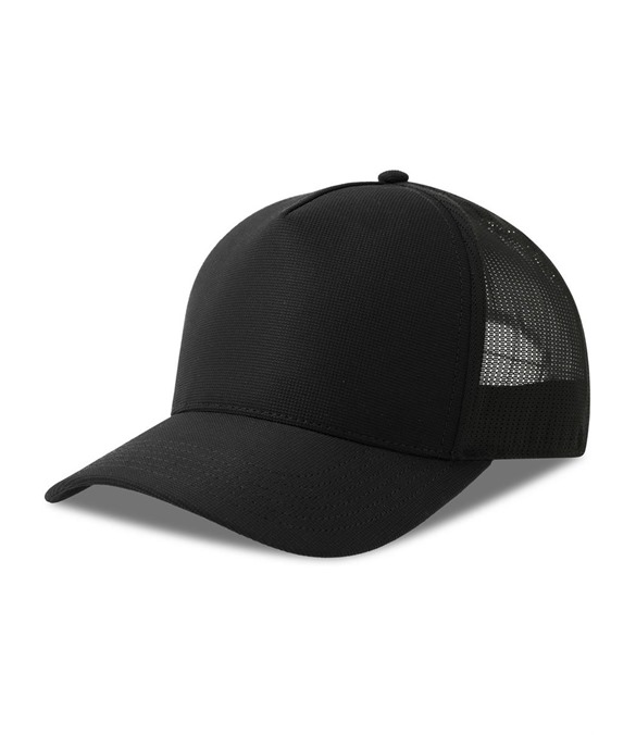 Atlantis Dempo 5 Panel Unstructured Mid Profile Mid Visor Textured Stretch Recycled Trucker Cap