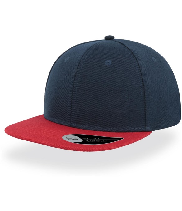 Atlantis# Snap Back Flat Visor 6 Panel Cap