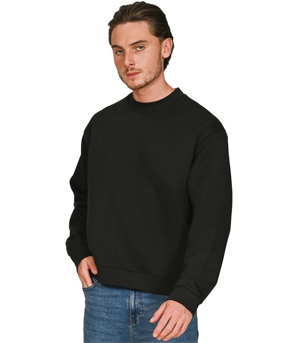 Casual Premium Combed 330 Boxy Oversized Extended Neck Sweatshirt