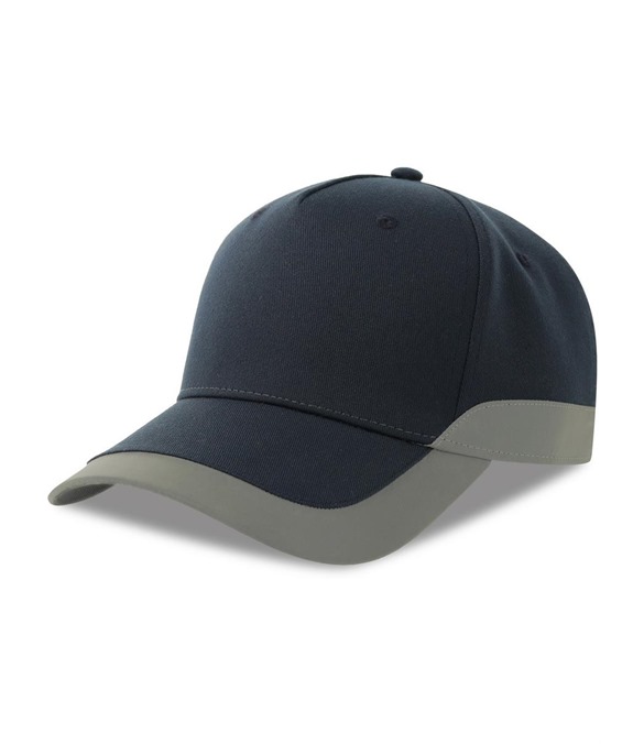 Atlantis Helpy S 5 Panel Structured High Profile Curved Visor Reflective Recycled Cap