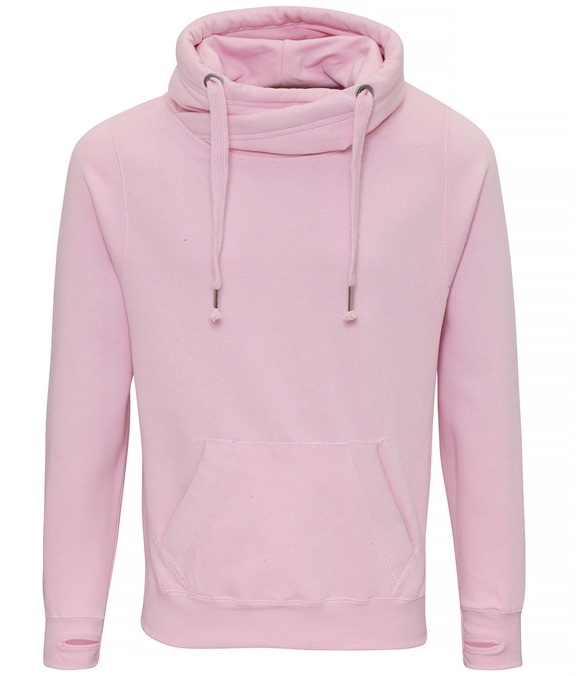 Cross neck hoodie