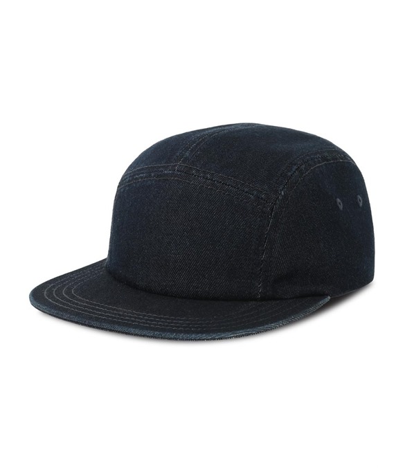 Atlantis Ruby 5 Panel Unstructured Low Profile Flat Visor Denim Recycled Camper Cap