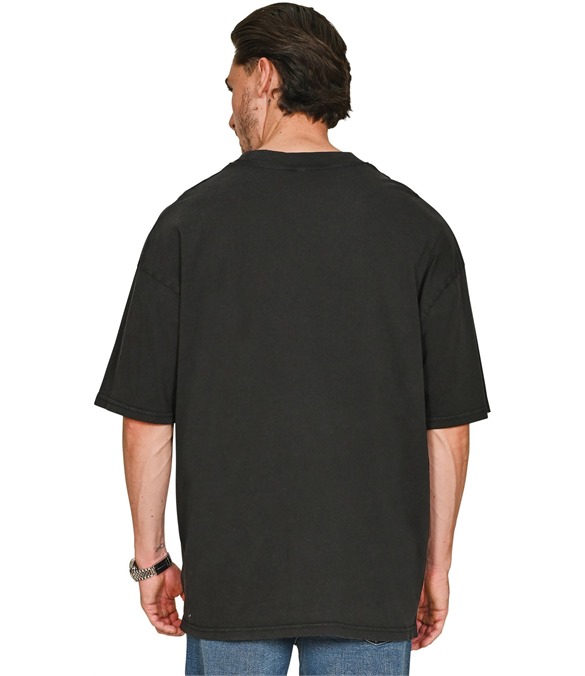 Casual Ringspun 150 Acid Wash Oversize Extended Neck T