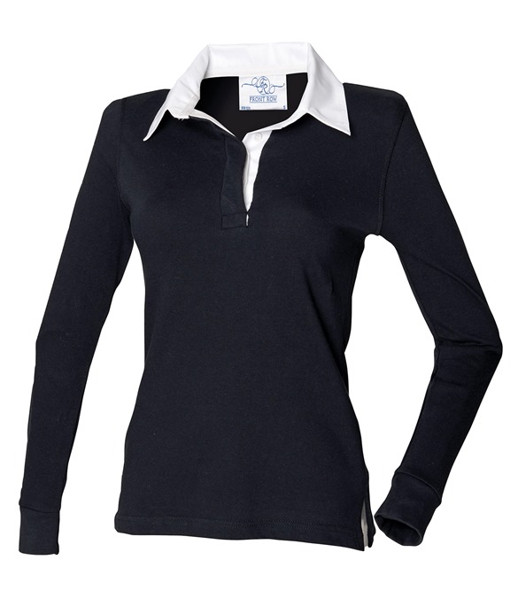 Women&#39;s long sleeve plain rugby shirt