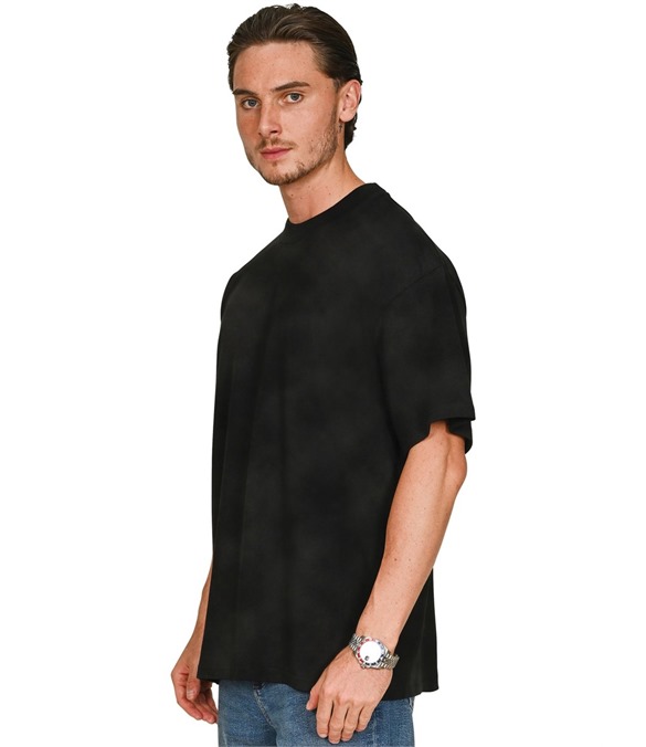 Casual Ringspun Combed 220 Acid Wash Oversize Extended Neck T