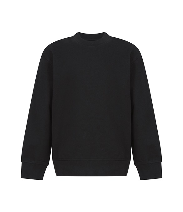 Kids sustainable fashion curved hem sweatshirt