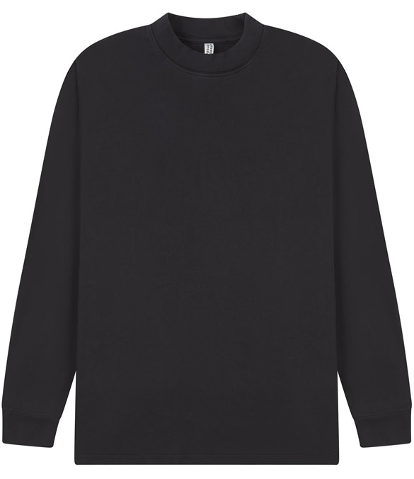 Casual Ringspun Combed 180 Acid Wash Oversize Extended Neck Long Sleeve Tall T