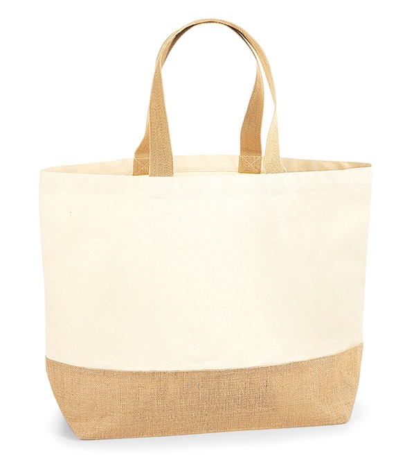 Jute base canvas tote XL