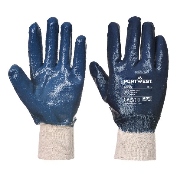 Nitrile Knitwrist Glove