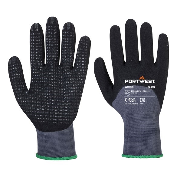 Grip 15 Nitrile Sandy 3/4 Palm Dotted Glove