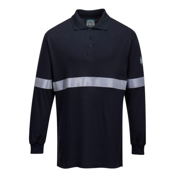 Modaflame Knit FR Long Sleeve Polo Shirt
