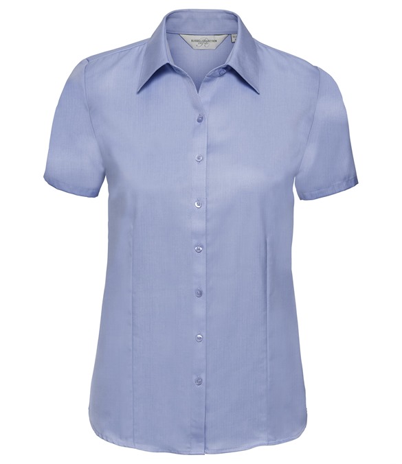 Women&#39;s short sleeve herringbone shirt