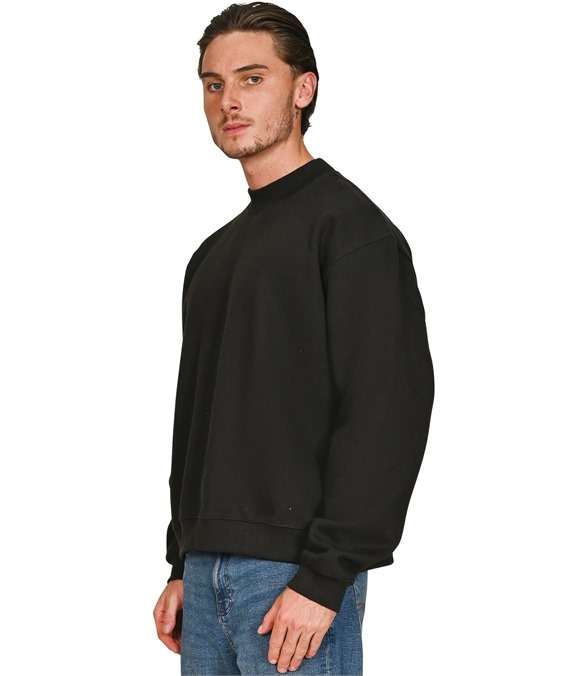 Casual Premium Combed 450 Boxy Oversized Extended Neck Sweatshirt