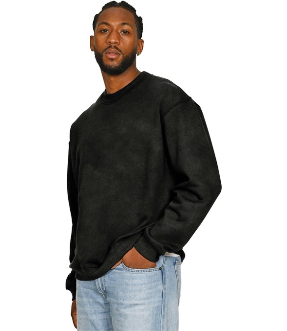 Casual Premium Combed 330 Acid Wash Oversized Extended Neck Sweatshirt