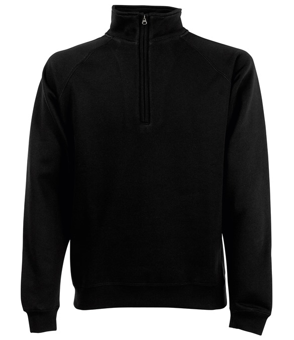 Premium 70/30 zip-neck sweatshirt