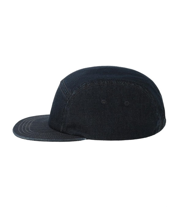 Atlantis Ruby 5 Panel Unstructured Low Profile Flat Visor Denim Recycled Camper Cap