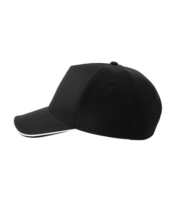 Atlantis Recy Five Piping 5 Panel Structured Mid Profile Curved Visor Recycled Cap