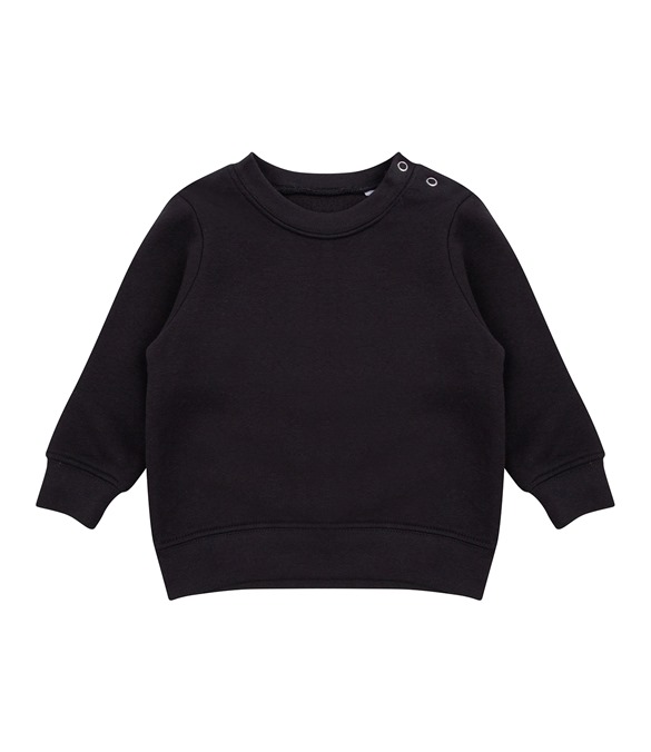 Crew neck sweatshirt with shoulder poppers