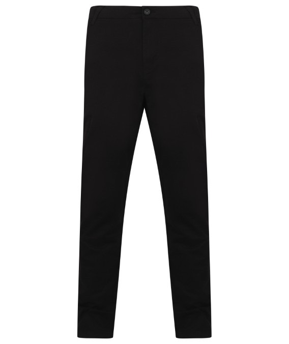 Stretch chinos with flex waistband