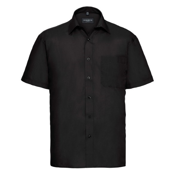 Short sleeve polycotton easycare poplin shirt