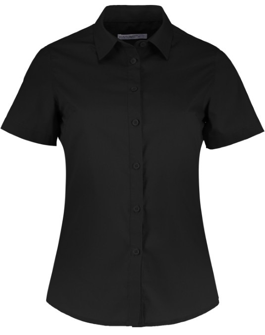 Women&#39;s poplin shirt short sleeve