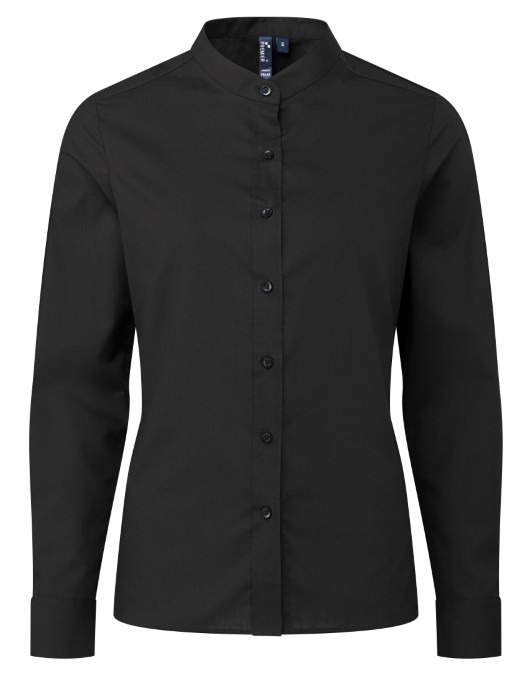 Women&#39;s banded collar &#39;grandad&#39; shirt