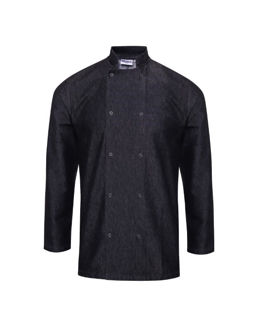 Denim chef&#39;s jacket