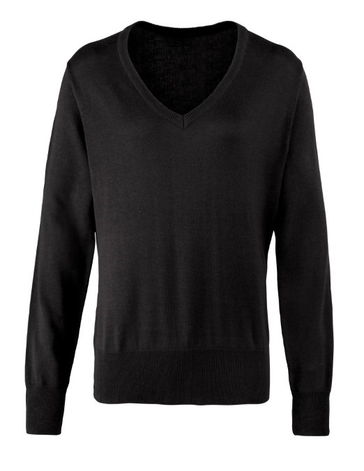 Women&#39;s v-neck knitted sweater