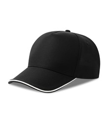 Atlantis Recy Five Piping 5 Panel Structured Mid Profile Curved Visor Recycled Cap