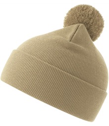Atlantis Wind S Pompom Recycled Beanie Double Skin Cuffed