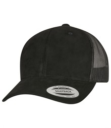 Imitation suede leather trucker cap (6606SU)