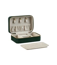 Velvet travel jewellery box
