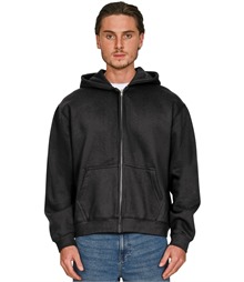 Casual Premium Combed 330 Acid Wash Boxy Oversize Zip Hood