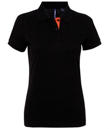 Women's contrast polo