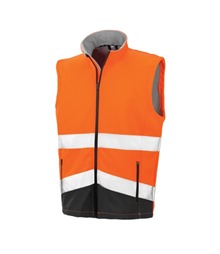 Printable safety softshell gilet