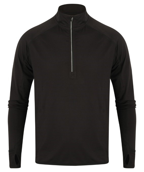 Long-sleeved &#188; zip top
