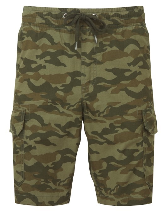 Men’s camo cargo utility shorts