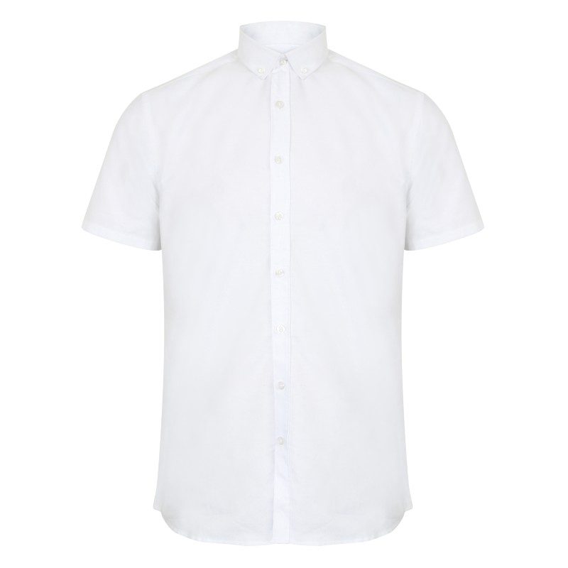 Henbury Modern Short Sleeve Oxford Shirt (HB517) - Logo Studio Workwear