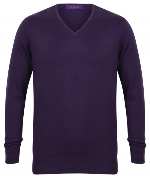 Henbury 12 Gauge V Neck Sweatshirt (HB720) - Logo Studio Workwear