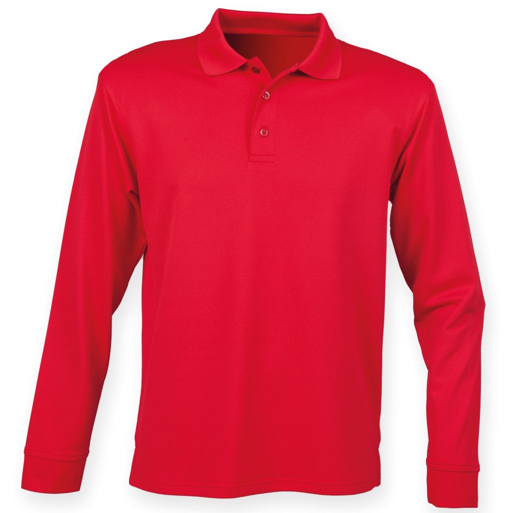Henbury Long Sleeve Coolplus Polo Shirt (HB478) - Logo Studio Workwear
