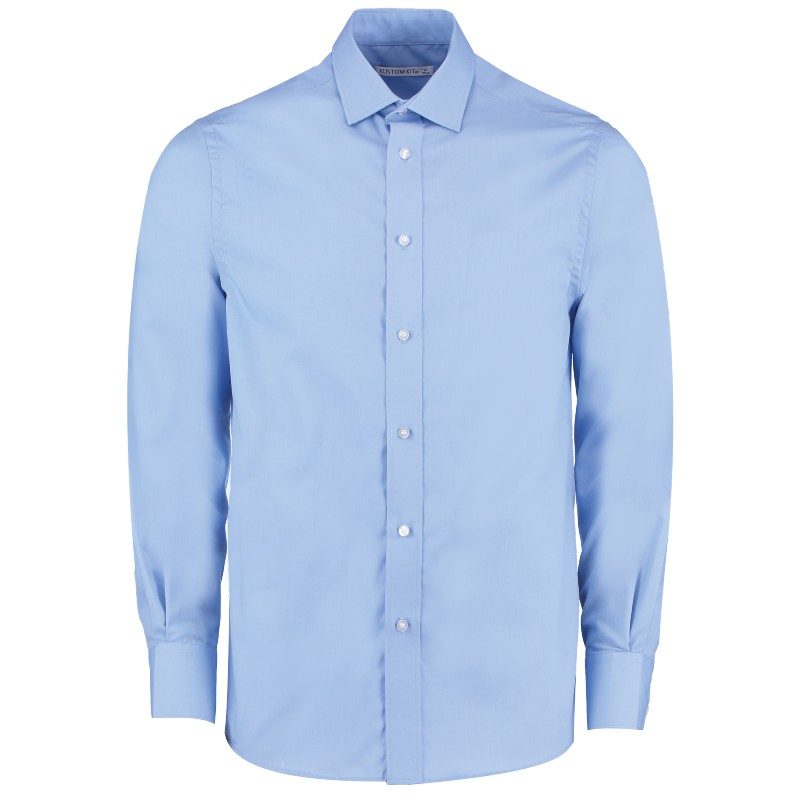 Kustom Kit Tailored Business Shirt Long Sleeve Tailored Fit (KK131 ...